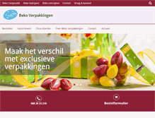 Tablet Screenshot of beko-verpakkingen.nl